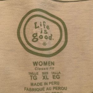 Womens Life is Good XL long sleeve Tee